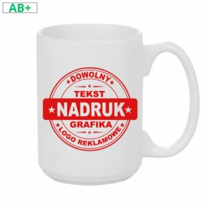 Kubki reklamowe 450 ml – białe, duże, klasa AB+