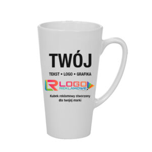 Kubki reklamowe białe latte duże – 500 ml