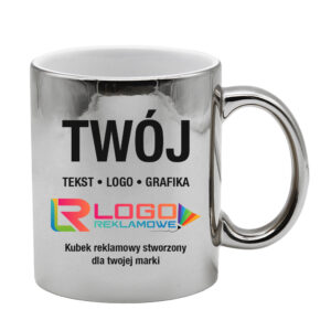 Kubki reklamowe srebrne – 330 ml