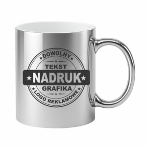 Kubki reklamowe srebrne – 330 ml
