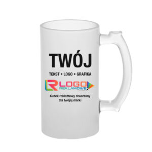 Kufle reklamowe szklane szronione do piwa – 470 ml