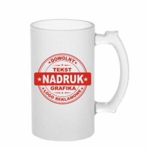 Kufle reklamowe szklane szronione do piwa – 470 ml