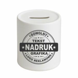 Skarbonka reklamowe biała 330 ml